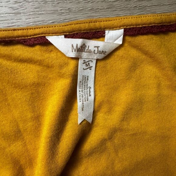 MATILDA JANE MUSTARD YELLOW SIZE MEDIUM ALANA FLORAL WRAP DRESS - Picture 9 of 11